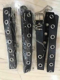 Thắt lưng khoen xích nhiều lổ - nịt unisex