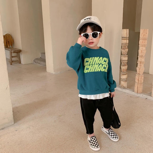 Áo Hoodie In Chữ Phong Cách Hàn Quốc Mới Dành Cho Bé Trai