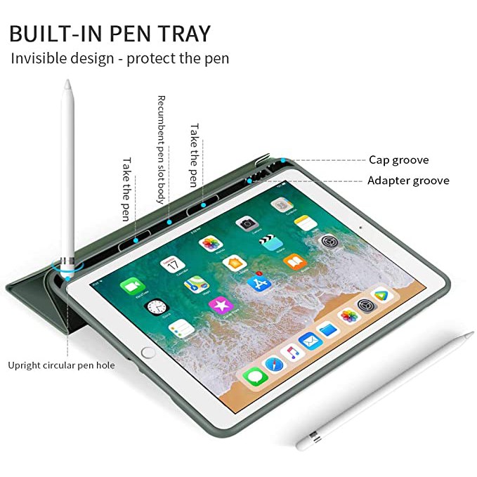 Bao da thông minh cho máy tính bảng iPad 8 7 10.2 Mini 5 4 9.7 2017/2018 Air 3 Pro 10.5 12.9 11 2020 | BigBuy360 - bigbuy360.vn
