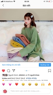 Áo len nhiều màu