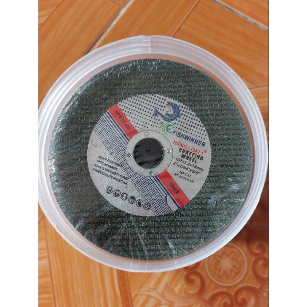 Đá cắt sắt,inox hiệu con cá 1 tấc và 1 tấc 2 hàng chuẩn loại 1