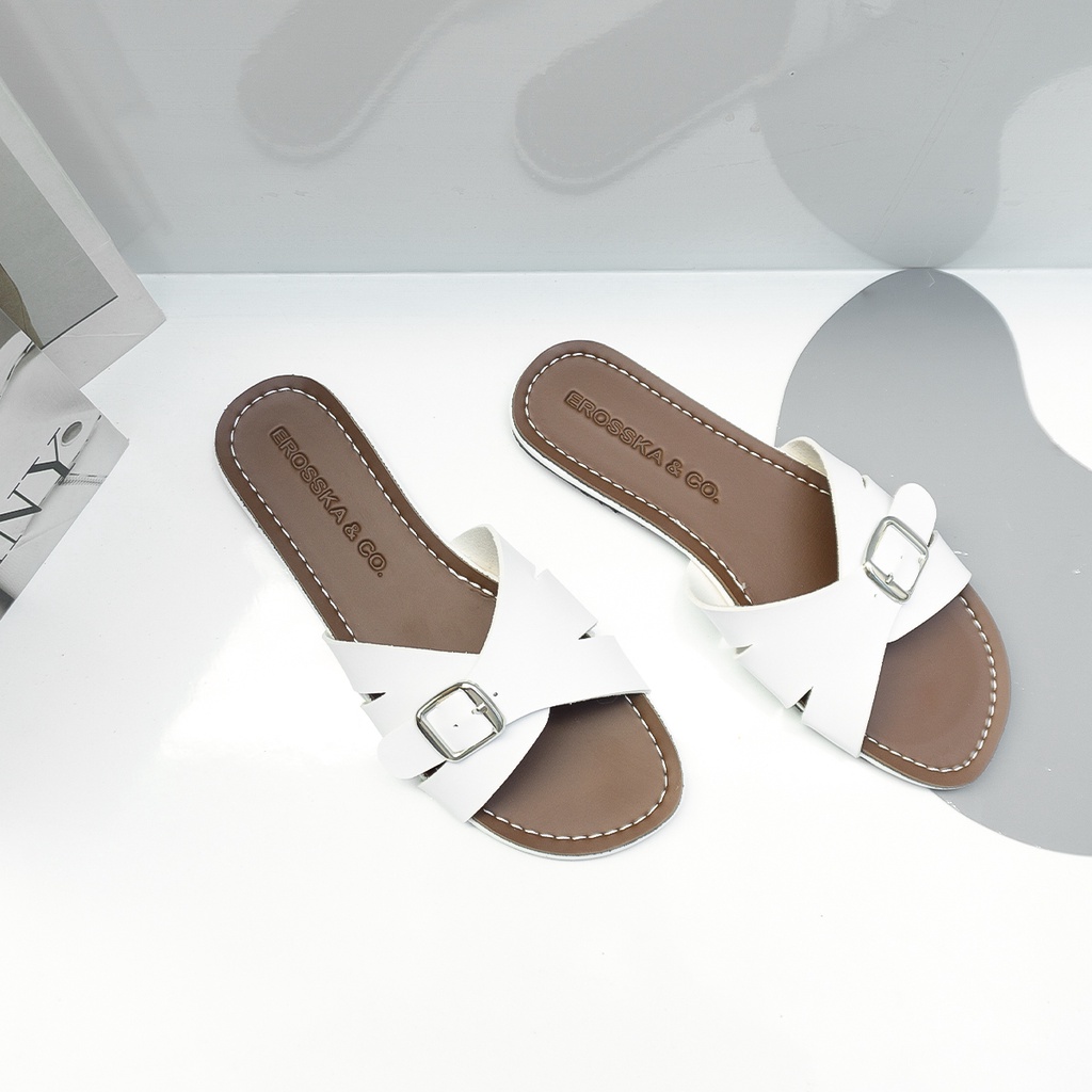 Dép đi biển thời trang Sunnieshoes & Erosska 2021 quai ngang khóa