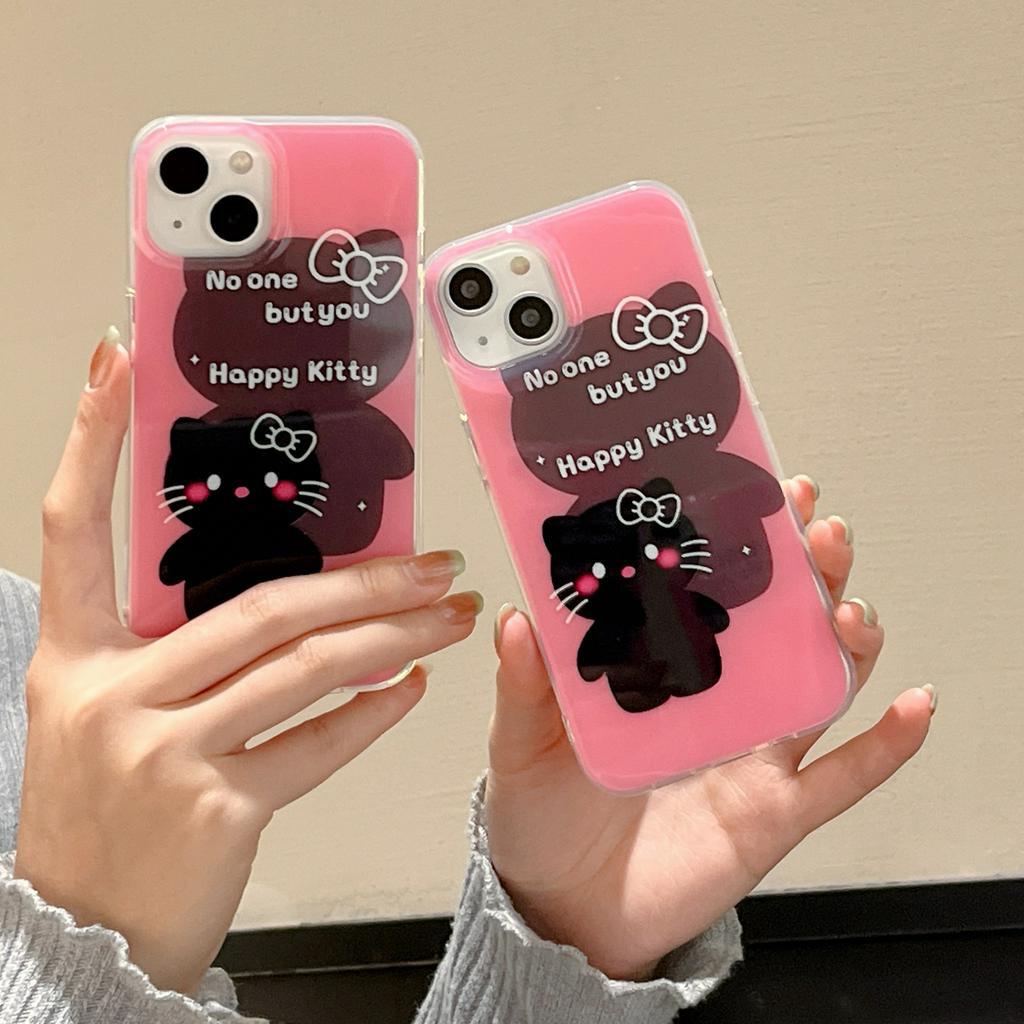 Ốp Lưng Chống Sốc Hình Con Mèo Và Chó Cho iPhone 14Promax 14Pro 14 13Promax 13Pro 13 12 11