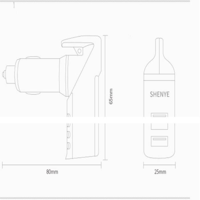 Dụng cụ phá kính thoát hiểm kiêm tẩu sạc đa năng cho ô tô 3in1