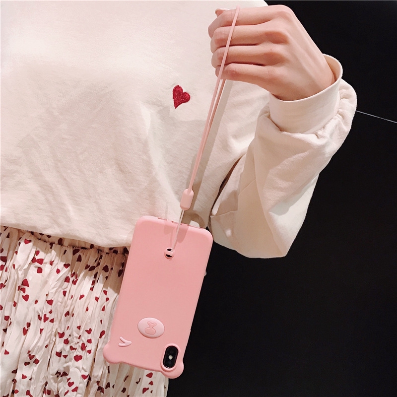 Ốp Lưng Silicone Hình Gấu Đáng Yêu Cho Iphone 8 | BigBuy360 - bigbuy360.vn