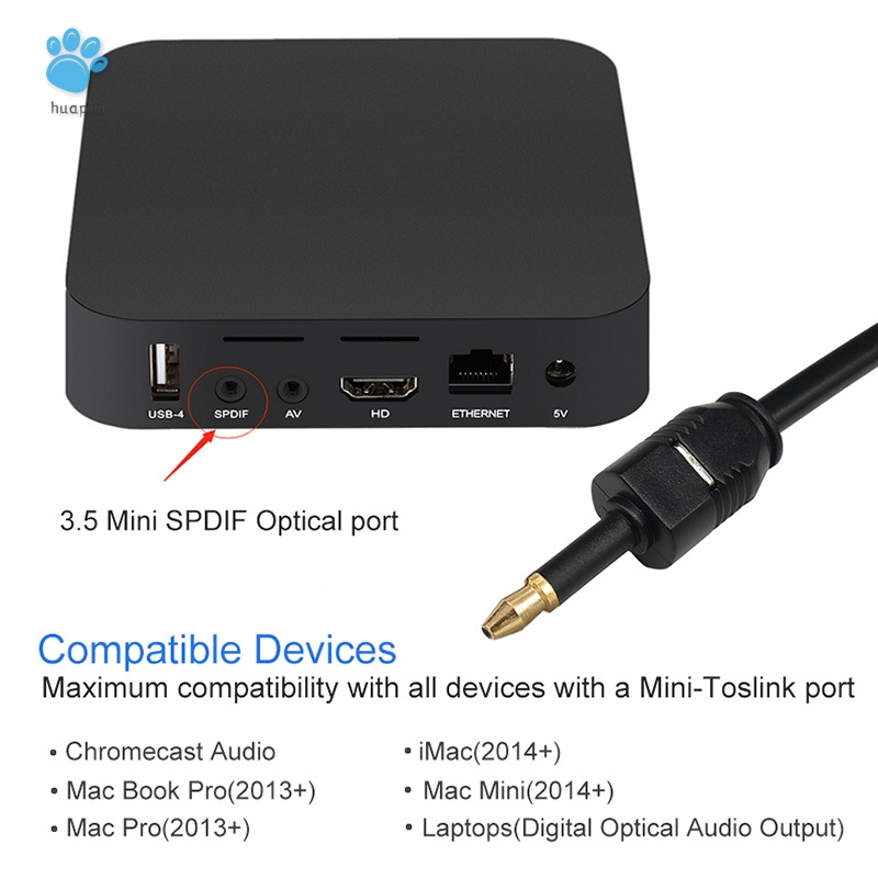 Dây Cáp Quang Âm Thanh Kỹ Thuật Số 3.5mm Spdif 3.5 Cho Macbook