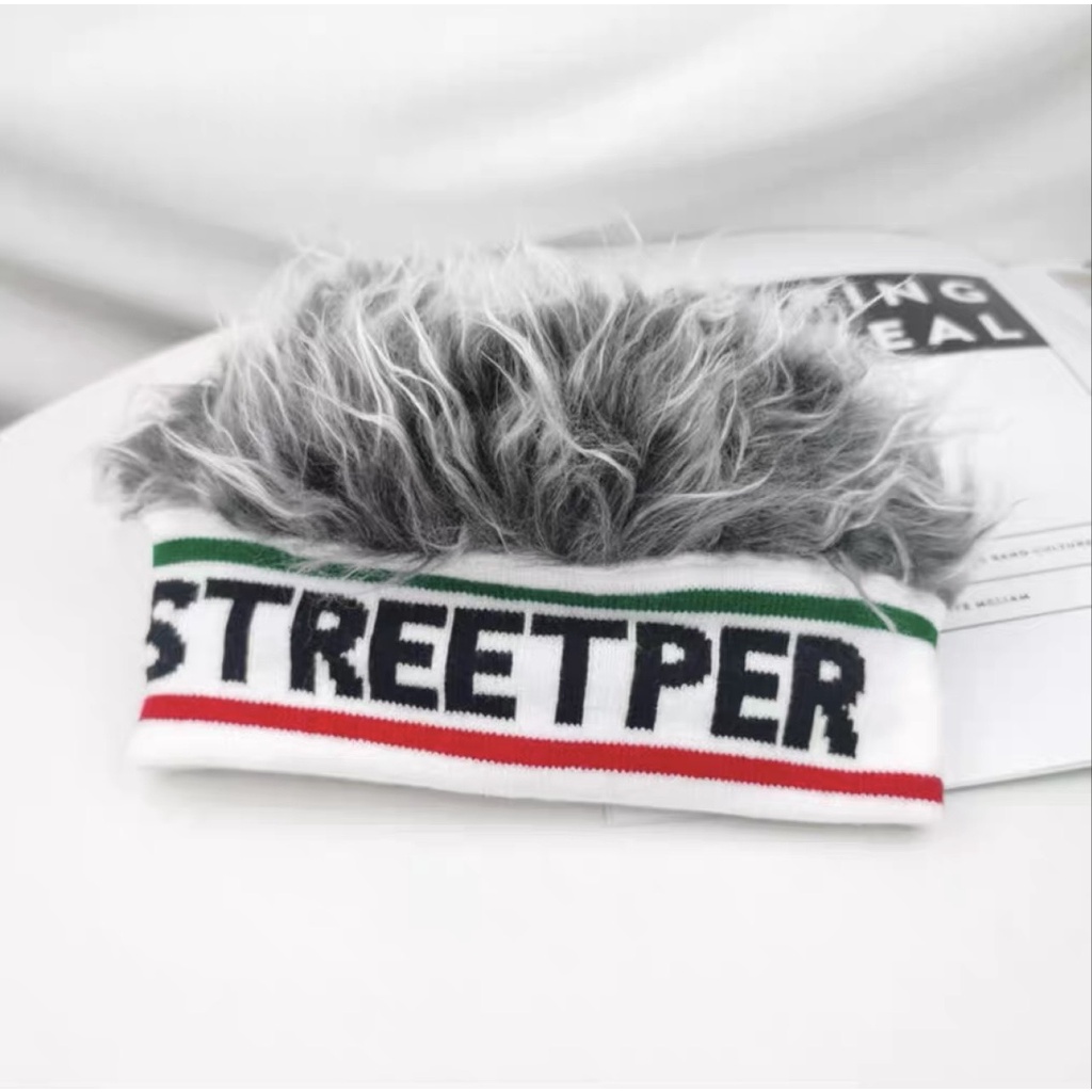 Mũ Len Đội Đầu Phối Tóc Giả Thời Trang Phong Cách Hip hop Cho Bé