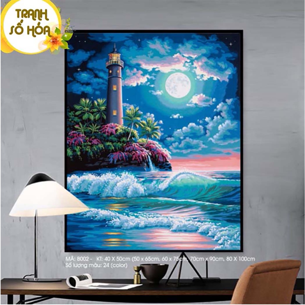 Tranh Số Hóa Biển BEE HAPPY Nhiều Mẫu Hot Trend 2021