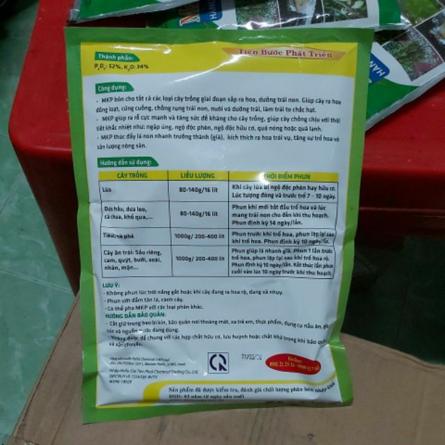 Phân bón lá MKP 0-52-34 nhập khẩu từ ISRAEL