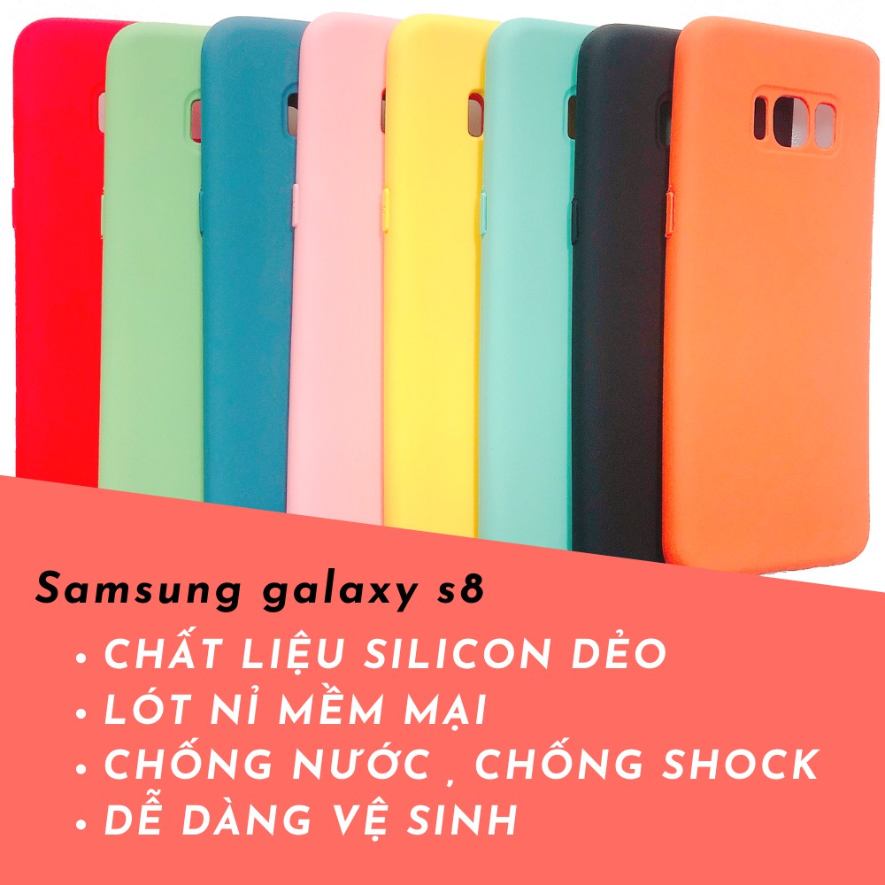 Ốp lưng chống bẩn samsung S8, S8 plus silicon dẻo VieCase