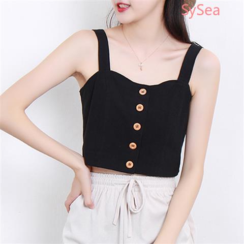 Áo croptop sát nách thời trang mùa hè nữ tính thanh lịch