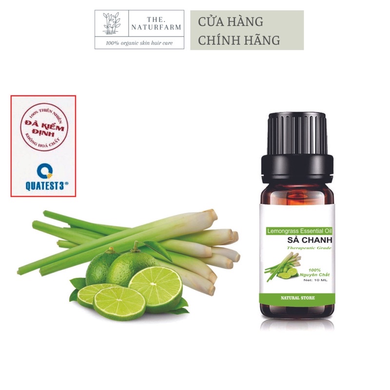 [ 10ML ] Tinh Dầu Sả Chanh 100% Nguyên Chất Organic ( Lemongrass Essential Oil )