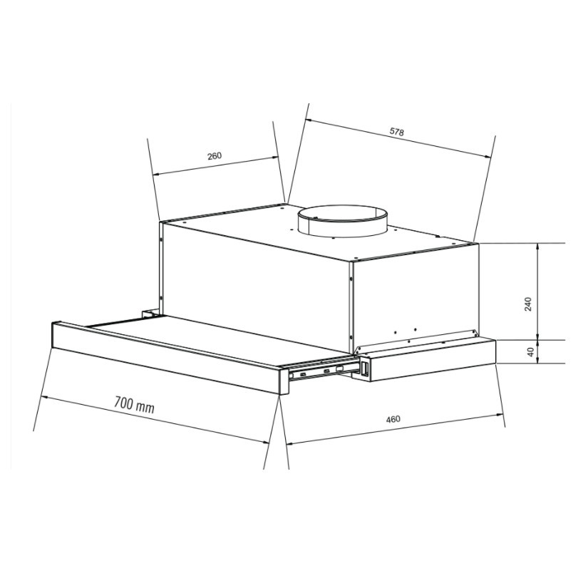 Máy hút mùi âm tủ Eurosun EH-70AF86B - GIẢM THÊM 300K TIỀN MẶ