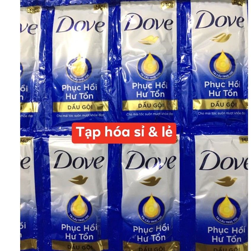 6 Dây dầu gội Dove Phục hồi hư tổn gói 6g (dây 12 gói)