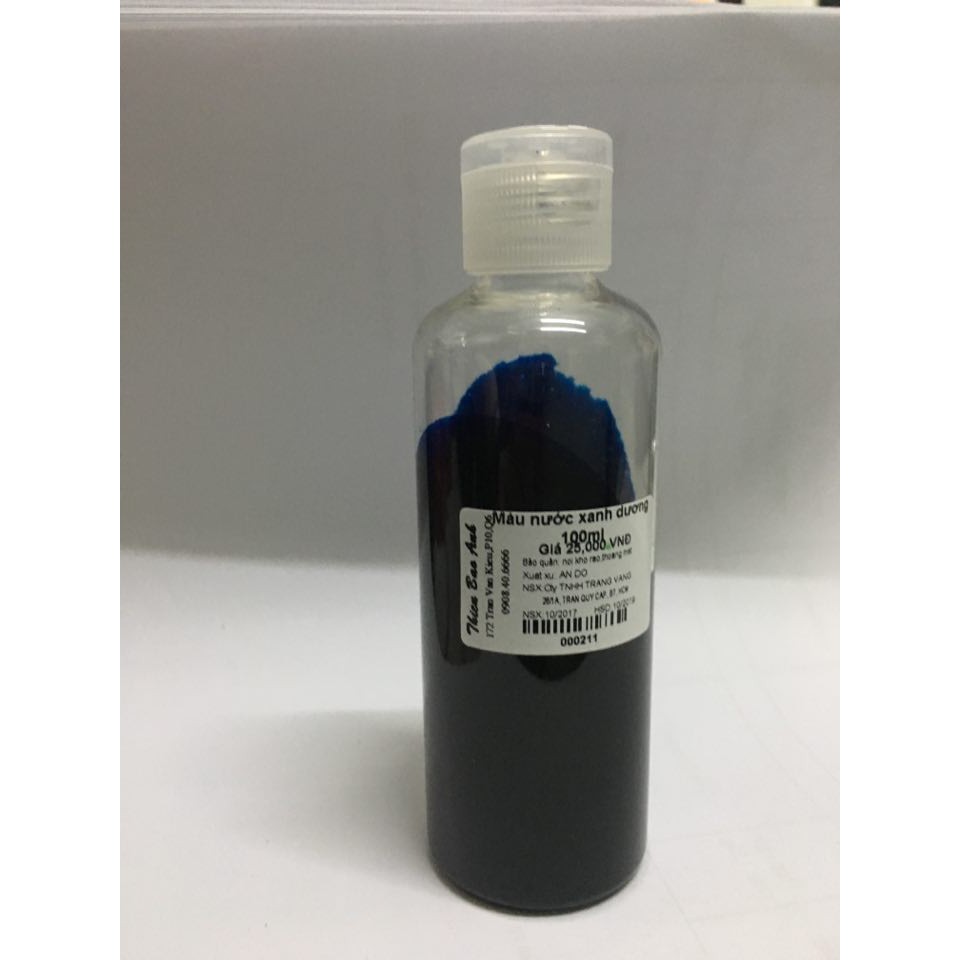 Màu xanh dương dạng nước 100ml