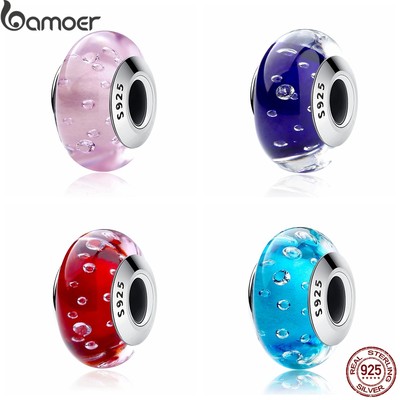 Hạt tròn Bamoer SCZ025 bằng bạc 925 trang trí vòng đeo tay