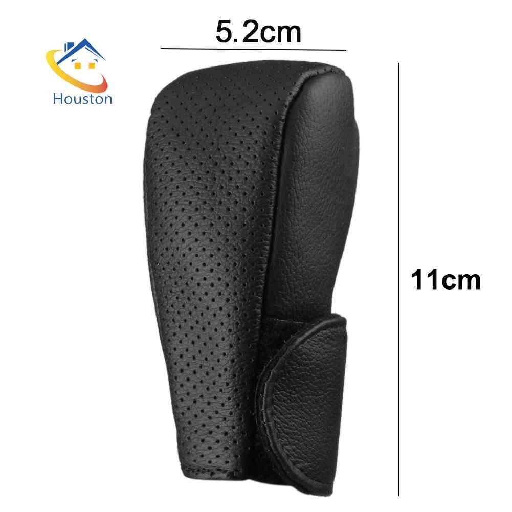 Vỏ Bọc Bảo Vệ Cần Số Xe Hơi / Tay Cầm Bằng Da Tổng Hợp Màu Đen