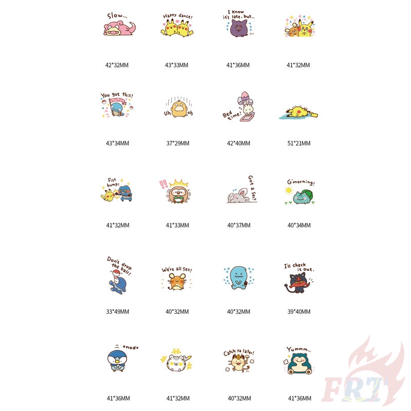 ❉ Pokemon Go - Series A Funny Stickers ❉ 40Pcs/Set DIY Decals Stickers for Album Diary Laptop Scrapbooks Skateboard