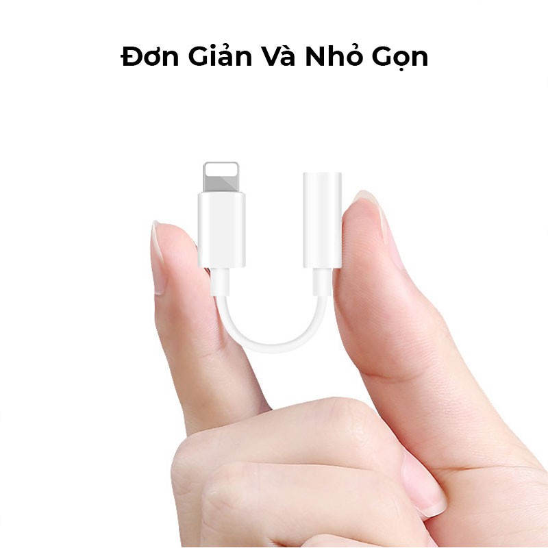 Jack Chuyển Đổi Tai Nghe iPhone Zin Cổng Lightning Sang 3.5mm Có Mic Chính Hãng Bảo Hành 06 Tháng