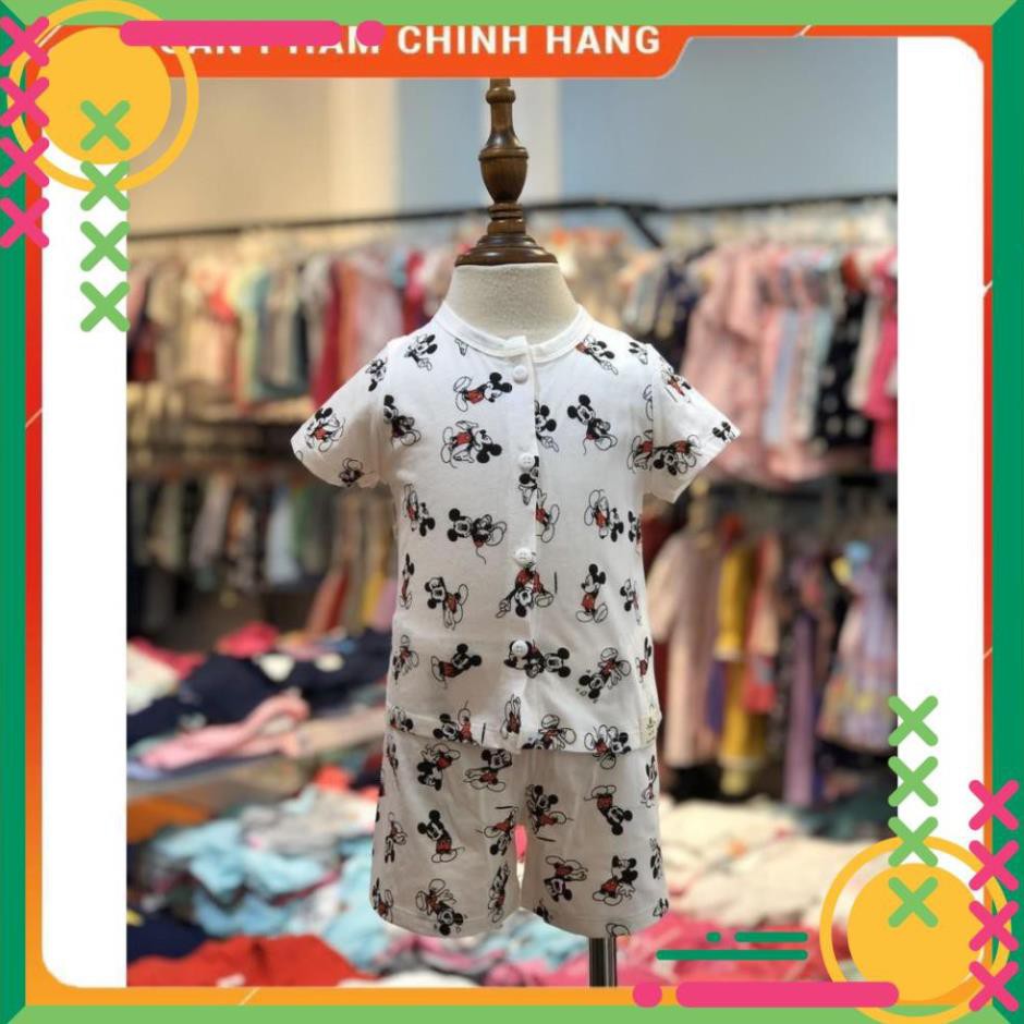 Bộ sơ sinh hình mickey 3-18m. Chất liệu cotton mềm mịn, thoáng mát. Thương hiệu LITIBABY