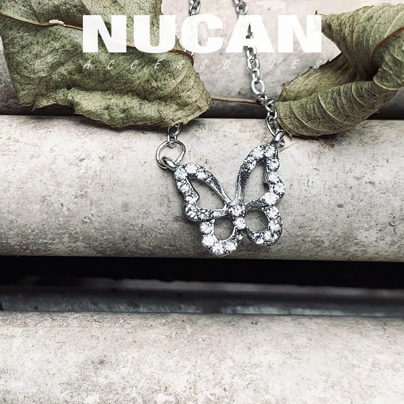 Dây chuyền choker hình con bướm đính đá cho nữ đẹp NUCAN - DC5