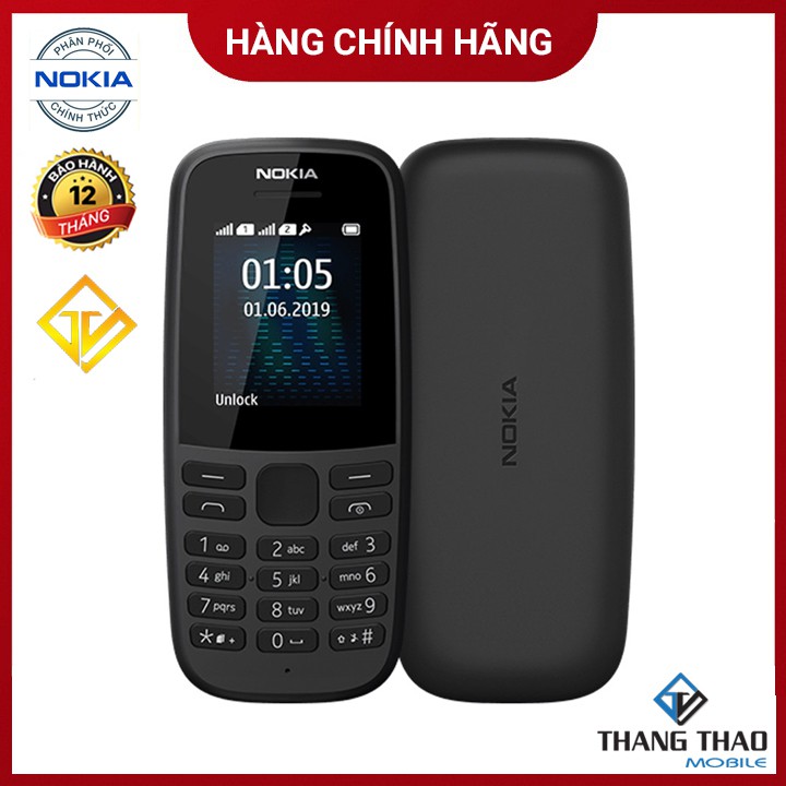  Điện thoại Nokia 105 1 sim (2019) Hàng Mới Nguyên Seal - Bảo Hành Chính hãng | BigBuy360 - bigbuy360.vn