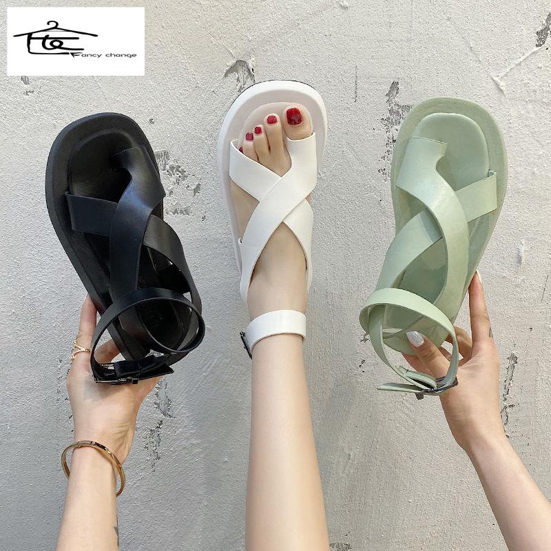Giày Sandal Đế Xuồng Dày Thời Trang Đi Biển Mùa Hè