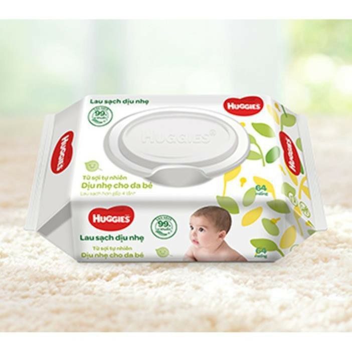 Khăn ướt Huggies 64 miếng không mùi