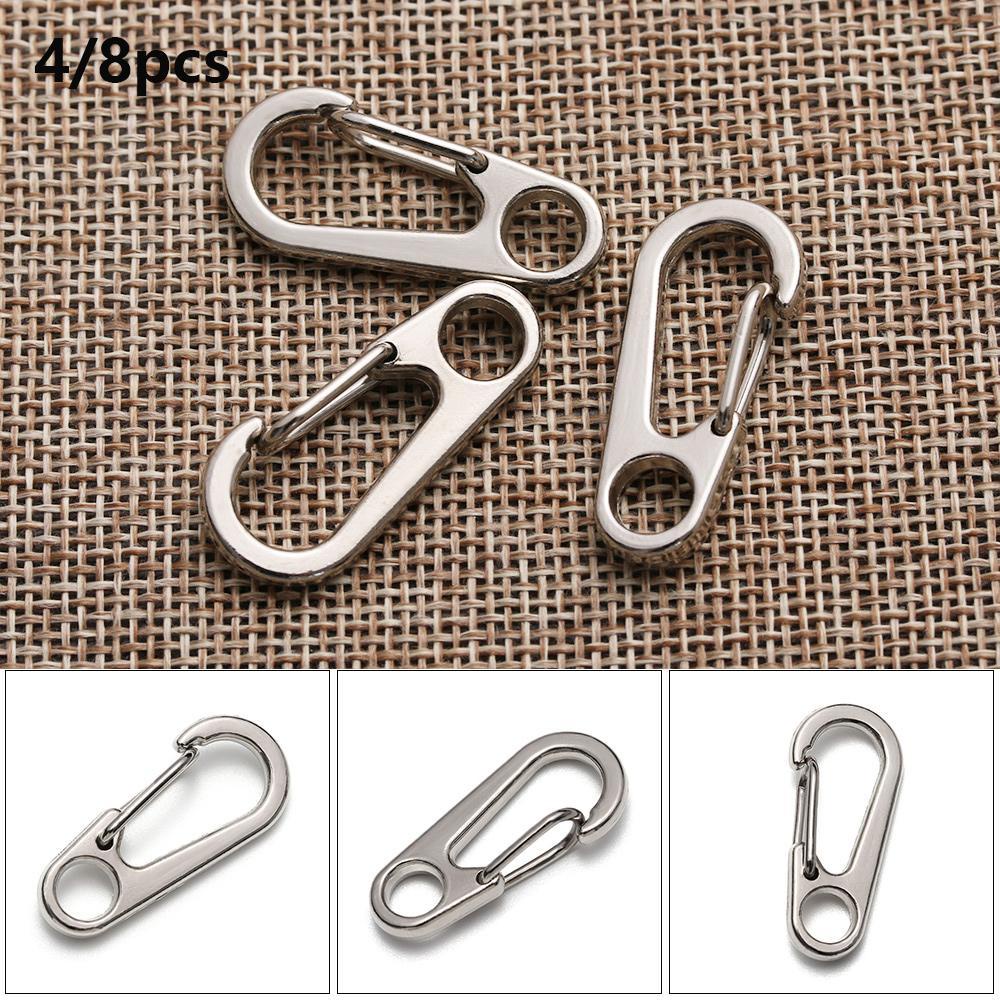Set 4 / 8 Móc Khóa Carabiner Chữ D Đa Năng Tiện Dụng
