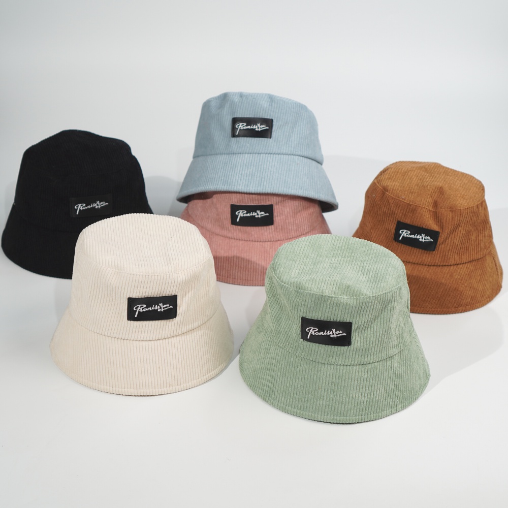 Nón tai bèo cụp ❤️Mũ bucket thêu chữ PromissYou chất nhung tâm cao cấp form unisex N42