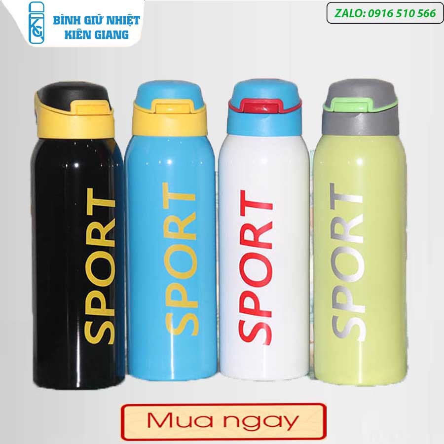 [NHUT30K] Bình Giữ Nhiệt Thể Thao 500ml Có Ống Hút_Mẫu mới