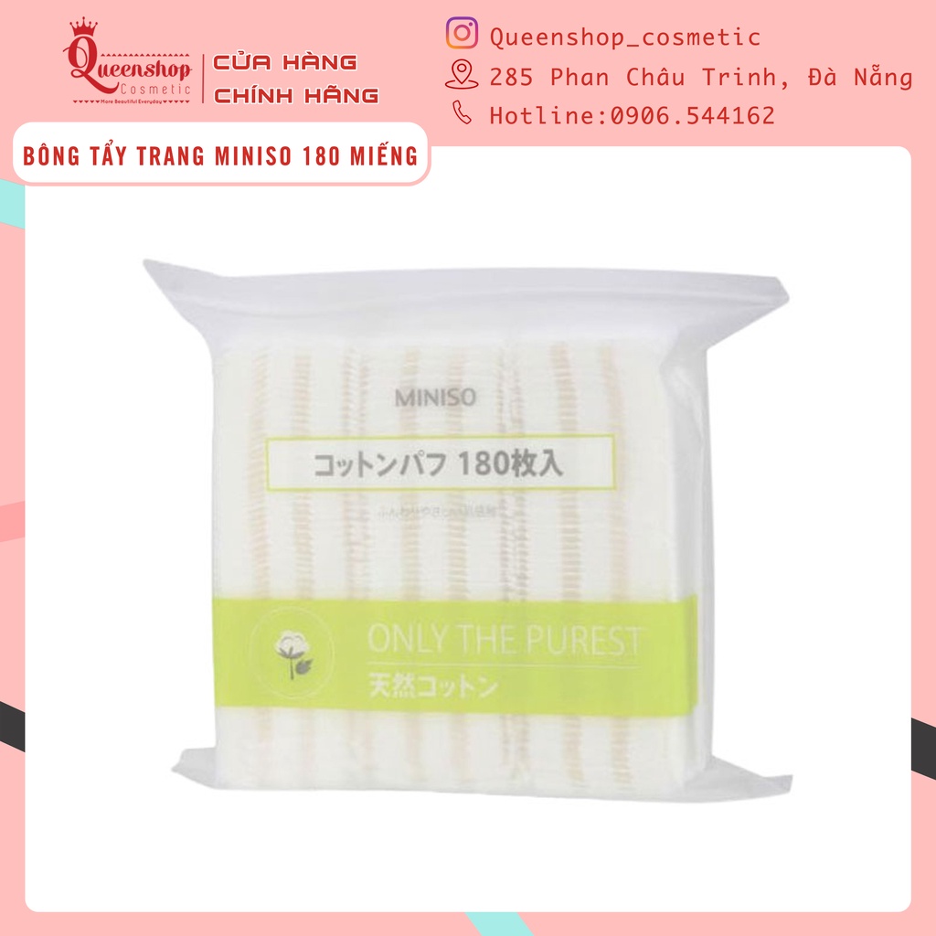 Bông tẩy trang miniso 180 miếng