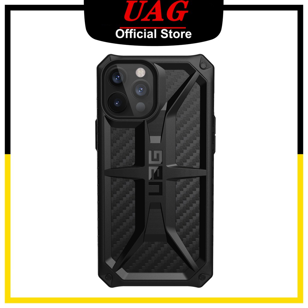 UAG Monarch Series Apple Ốp lưng iphone 11 / 11 Pro / 11 Pro Max Cover with Rugged Lightweight Slim Shockproof Protective Ốp lưng iphone Casing - Carbon Fiber