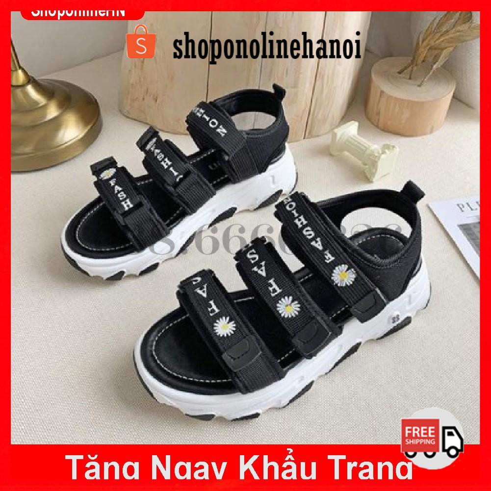 {FREESHIP] Sandal đế bánh mì hoa cúc 2 màu siêu đẹp - đế êm - shoponolinehanoi