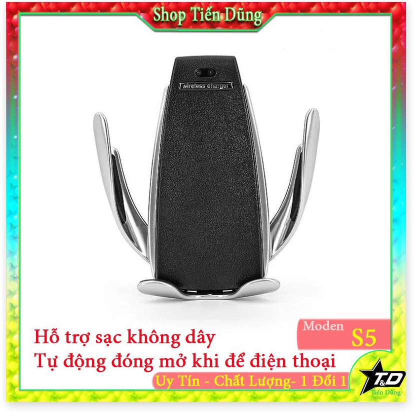 Sạc Không Dây Ô tô S5, Đế Sạc Nhanh Điện Thoại Không Dây Trên Xe Hơi Không Dây Cảm Ứng (Phiên Bản Mới)