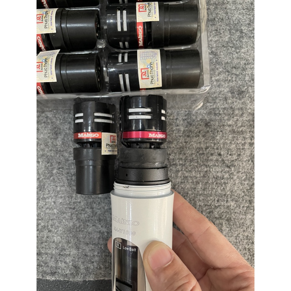 Đầu mic Maingo W1000 hàng chính hãng nhập khẩu duy nhất tại Việt Nam, có Tem Phúc Thanh tránh mua phải hàng nhái.