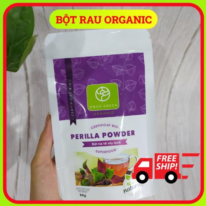 Bột Tía Tô Ohan Green Cao Cấp Organic 100%,Sấy Lạnh Nhật Bản Hỗ Trợ Giảm Cân Xóa Nám Đẹp Da,50 gram,Freeship