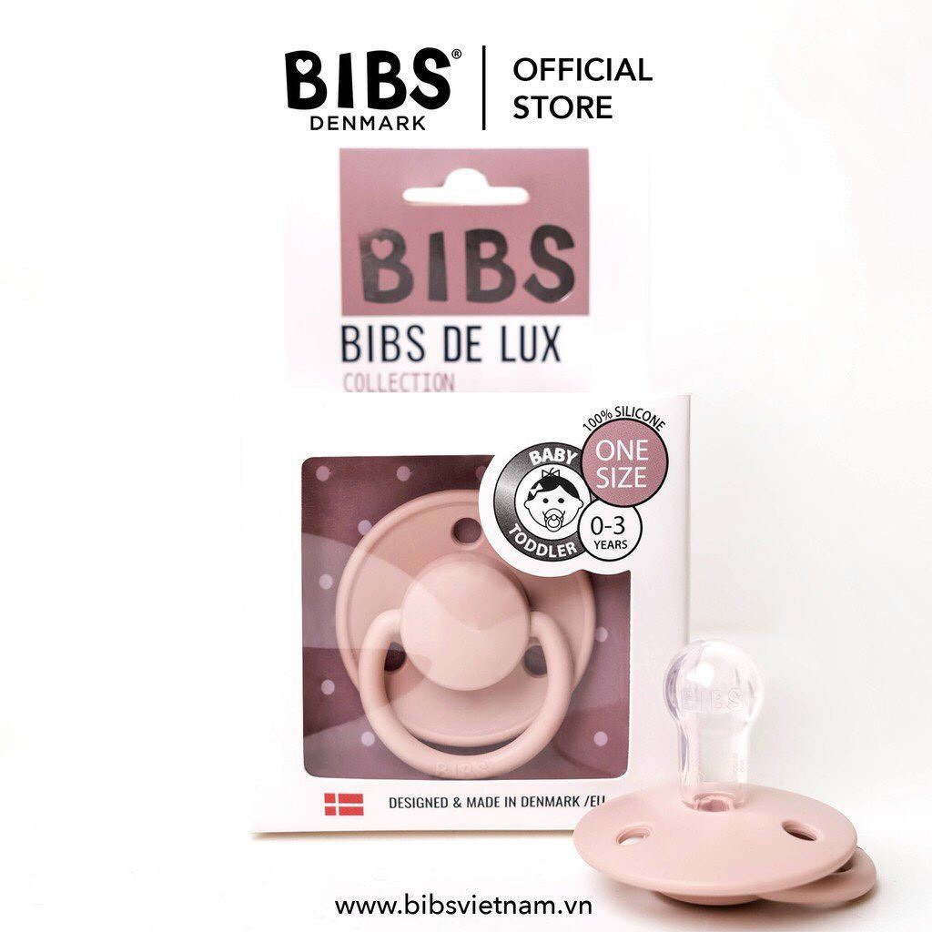 Ti ngậm BIBS De Lux silicone (0-3 tuổi) nhiều mẫu