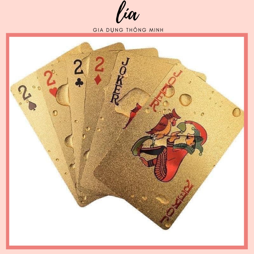 BỘ BÀI TÂY MẠ VÀNG 24K MANG TÀI LỘC MAY MẮN