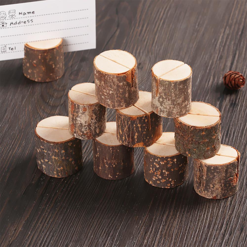 Set 40 Thẻ Ghi Chú Bằng Gỗ Tự Nhiên Trang Trí Tiệc Cưới