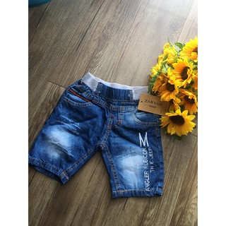 quần jean lửng lưng thun bé trai