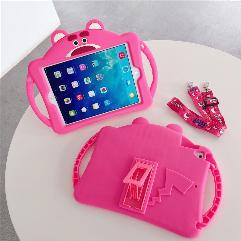 Mới Ốp Máy Tính Bảng Silica Chống Rơi Hình LOSOT Vui Nhộn Cho New ipad 2021 ipad10.2 Mini1/2/3 Mini5 ipad4 ipad Air2 Air5 10.9 ipad7th