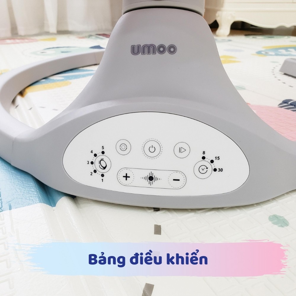 Nôi đưa điện Tự Động Umoo - 5 chế độ - Điều khiển từ xa Bluetooth 2021 - Nôi ru cho bé