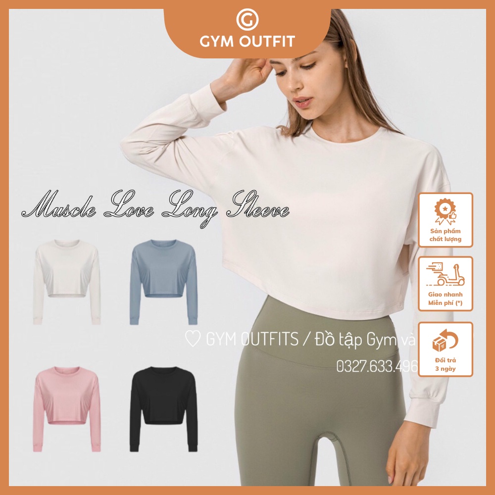 Áo Dài Tay Tập Gym - Yoga Nữ Muscle Love Long Sleeve - Áo Thể Thao Dài Tay Cao Cấp Thu Đông 2021