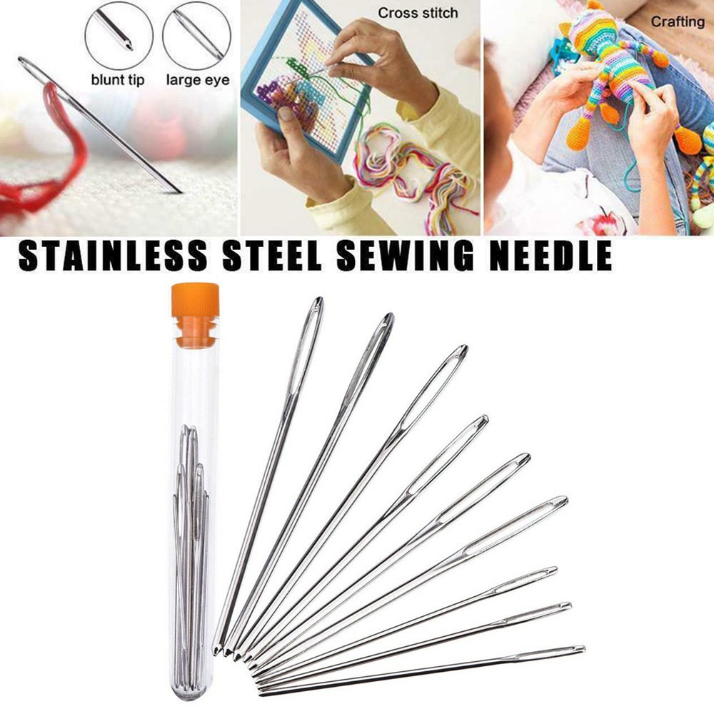 Set 9 kim đan len bằng thép không gỉ tiện dụng