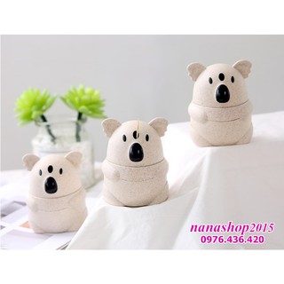 Lọ đựng tăm gấu trúc bằng lúa mạch