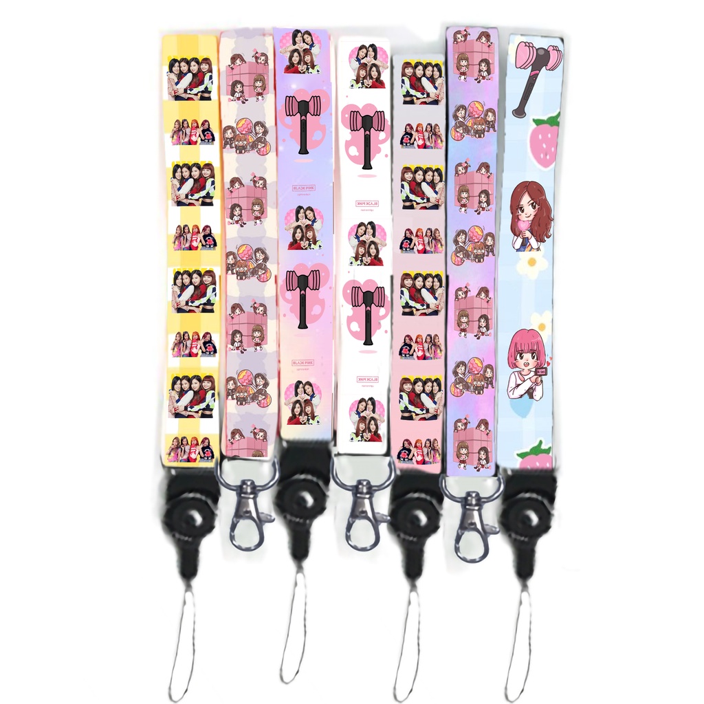 dây strap blackpink STI2 kpop hoạt hình dây treo thẻ name tag ngắn idol thần tượng 15cm