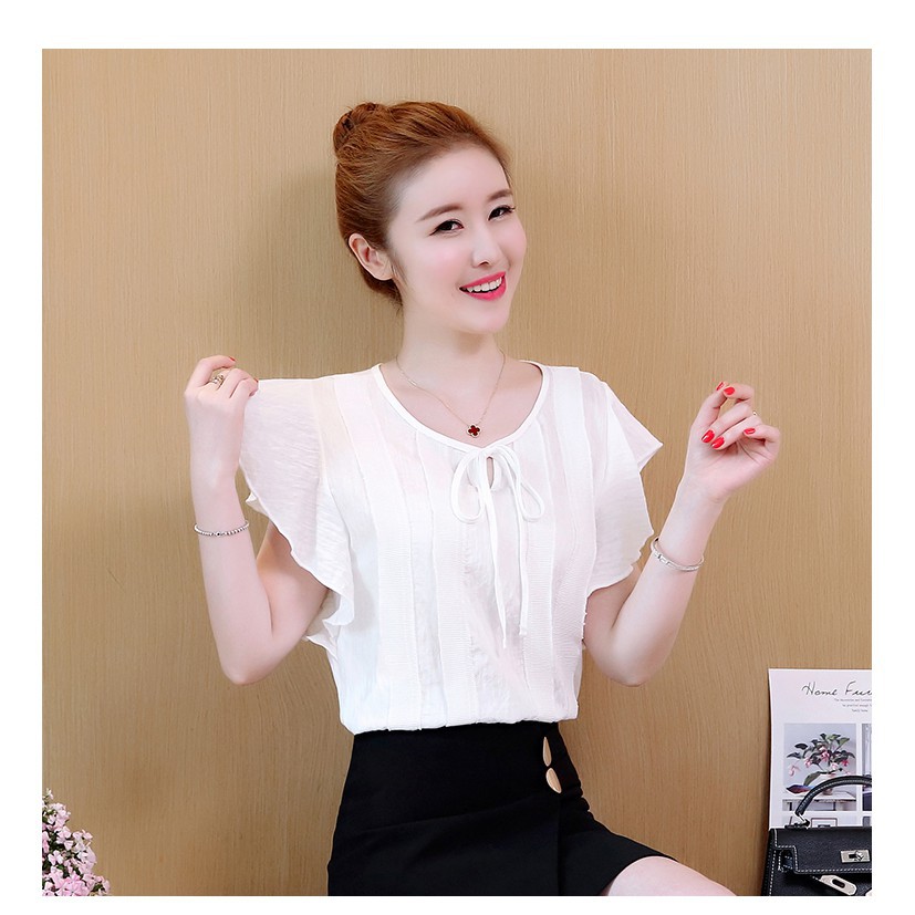 Áo Thun Nữ Tay Ngắn Dáng Rộng Màu Trơn