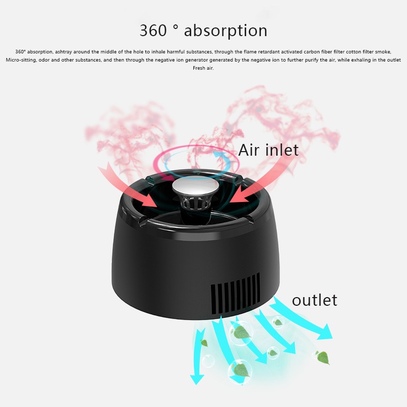 Gạt tàn thuốc ion âm loại bỏ khói thuốc và bụi formaldehyde chất lượng cao