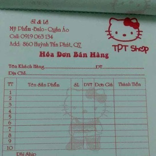 Hoá đơn in tên giá 19k/ cuốn